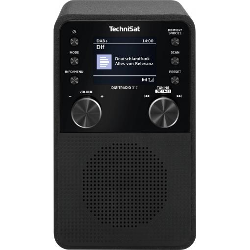 TechniSat DIGITRADIO 317 0000/3999 stolní rádio, DAB+, FM, FM, DAB+, Bluetooth, AUX, funkce alarmu, černá