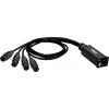 Adam Hall K4CATBOXXF3 DMX, audio adaptér [1x RJ45 - 4x XLR zásuvka 3pólová] 0.3 m