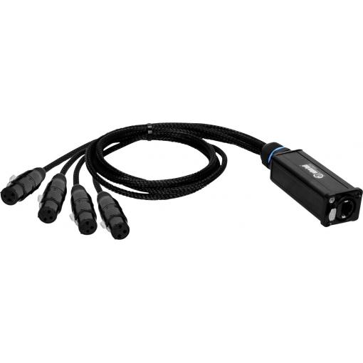 Adam Hall K4CATBOXXF3 DMX, audio adaptér [1x RJ45 - 4x XLR zásuvka 3pólová] 0.3 m