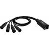 Adam Hall K4CATBOXXM3 audio, DMX, XLR adaptér [1x RJ45 - 4x XLR zástrčka 3pólová] 0.3 m