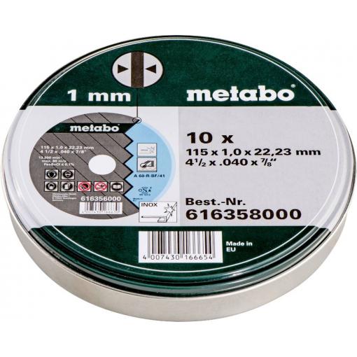 Metabo 616398000 Řezný kotouč 115 mm 10 ks Nerezová ocel