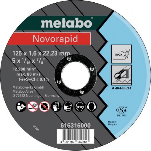 Metabo 616316000 Řezný kotouč 125 mm 25 ks list