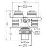 Escha MB-FSM5-2FKM5.4 rozdělovač a adaptér pro senzory - aktory , 8024643, piny: 5, 1 ks