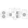 Escha FKM4-2FSM3/S89 rozdělovač a adaptér pro senzory - aktory , 8012651, piny: 4, 3, 1 ks