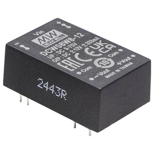 MEAN WELL DCW08W8-05 DC/DC měnič napětí 24 V -5 V -0.880 A 8 W Obsah 1 ks