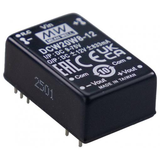 MEAN WELL DCW20W8-12 DC/DC měnič napětí 24 V -12 V -12.000 A 20 W Obsah 1 ks