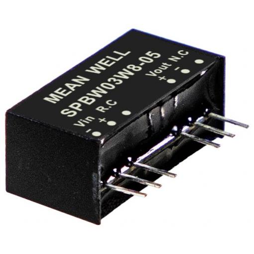 MEAN WELL SPBW03W8-12 DC/DC měnič napětí 12 V 0.250 A 3 W Obsah 1 ks