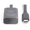 Digitus Kabel USB-C USB 3.2 Gen1, USB 3.2 Gen1, USB 3.0 USB-C®, USB-C ® zásuvka, USB-C ® zástrčka 5.00 m černá Aktivní se zesílením signálu, oboustranně