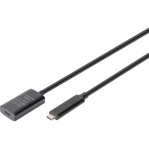 Digitus USB kabel USB 3.2 Gen2, USB 3.2 Gen2, USB 3.2 Gen1, USB 3.2 Gen1, USB 3.1 Gen2, USB 3.1 Gen1, USB 3.0 USB-C®, USB-C ® zásuvka, USB-C ® zástrčka 5.00 m