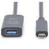 Digitus USB kabel USB 3.2 Gen2, USB 3.2 Gen2, USB 3.2 Gen1, USB 3.2 Gen1, USB 3.1 Gen2, USB 3.1 Gen1, USB 3.0 USB-C®, USB-C ® zástrčka, USB-A zásuvka 5.00 m