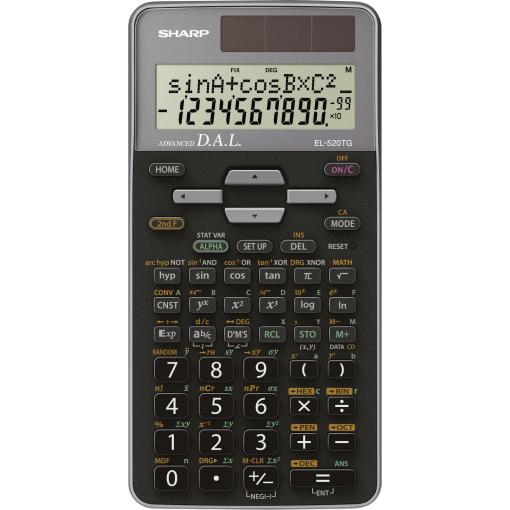 Sharp EL-520 T-GY školní počítač, černá, fialová