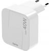 Hama USB nabíječka, GaN, USB Power Delivery (USB-PD) , USB-C®, 40 W, Power Delivery 3.0, QC 2,0, QC 3.0, bílá