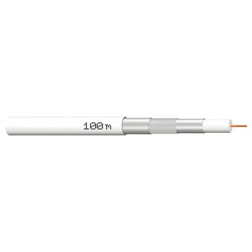 MegaSat 100189 koaxiální kabel, vnější Ø: 7.0 mm, bílá, 100 m