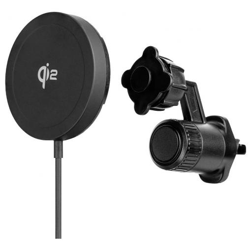 Aqiila Powerbird QC1 bezdrátová nabíječka pro smartphony/tablety, bezdrátová nabíječka, Magnetické připojení, 20 W, Qi 2, černá