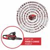 Einhell GE-LC 18/25 Li BL-Solo akumulátor Aku řetězová pila měkká rukojeť délka čepele 250 mm