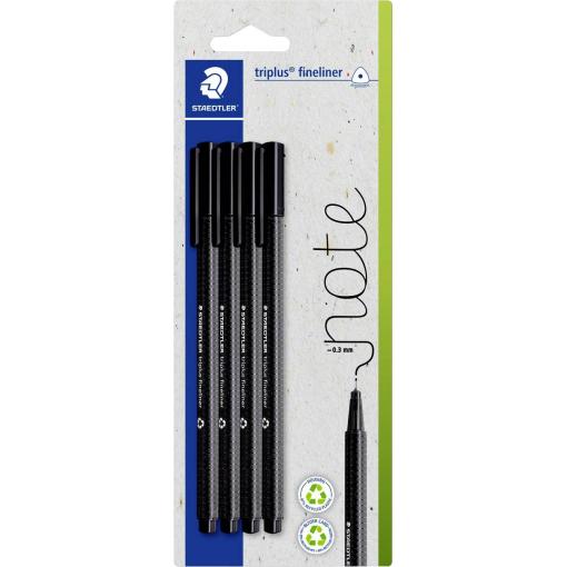 Staedtler triplus 334-9 BK4 popisovač 0.3 mm 4 ks