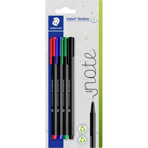 Staedtler triplus 334-S BK4 popisovač 0.3 mm 4 ks