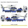 Majorette Volvo Dron + Airbus policejní helikoptéra hotový model Model zásahového vozidla