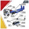 Majorette Volvo Dron + Airbus policejní helikoptéra hotový model Model zásahového vozidla