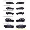 Majorette Bugatti, Lamborghini, Toyota, Land Rover Black Edition 5 Pieces Giftpack hotový model Model osobního automobilu