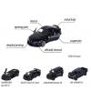 Majorette Bugatti, Lamborghini, Toyota, Land Rover Black Edition 5 Pieces Giftpack hotový model Model osobního automobilu