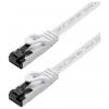 Maxtrack TI55-1L RJ45 síťové kabely, propojovací kabely CAT 8.1 U/FTP 1 m bílá plochý 1 ks