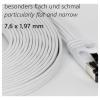 Maxtrack TI55-1L RJ45 síťové kabely, propojovací kabely CAT 8.1 U/FTP 1 m bílá plochý 1 ks