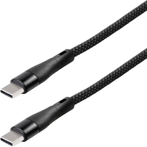 Maxtrack USB kabel USB 2.0 USB-C ® zástrčka 1.5 m černá spirálový kabel, pozlacené kontakty C532-1,5L