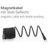 Maxtrack USB kabel USB 2.0 USB-C ® zástrčka 1 m černá spirálový kabel, pozlacené kontakty C532-1L