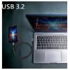 Maxtrack USB kabel USB 3.2 Gen2x2 USB-C ® zástrčka 1 m černá oboustranně zapojitelná zástrčka, pozlacené kontakty, 90° zatočeno doleva C531-1WL