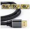 Maxtrack DisplayPort kabel Konektor DisplayPort 3 m černá C303-3L 16K UHD, hliníková zástrčka, pozlacené kontakty Kabel DisplayPort
