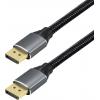Maxtrack DisplayPort kabel Konektor DisplayPort 2 m černá C303-2L 16K UHD, hliníková zástrčka, pozlacené kontakty Kabel DisplayPort
