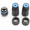Digitus DN-93905-OD, RJ45 konektor, zásuvka, pouzdro RJ45, kryt konektoru RJ45, černá, černomodrá, 1 ks