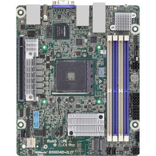 ASRock B550D4ID-2L2T Základní deska Socket (PC) AMD AM4 Tvarový faktor Mini-ITX Čipová sada základní desky AMD® B550