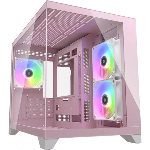 Cougar FV150 mini tower PC skříň, herní pouzdro růžová integrované osvětlení