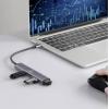 Renkforce RF-6855466 USB Hub 4 porty USB-A USB 3.0 5 GBit/s s konektorem USB C šedá RF-USBH-250