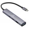 Renkforce RF-6855466 USB Hub 4 porty USB-A USB 3.0 5 GBit/s s konektorem USB C šedá RF-USBH-250