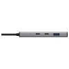 Renkforce RF-6855466 USB Hub 4 porty USB-A USB 3.0 5 GBit/s s konektorem USB C šedá RF-USBH-250