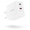 Lenovo G0A6065WEU USB nabíječka, GaN, 2x USB-C®, 45 W, 18 W, bílá
