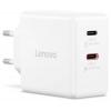 Lenovo G0A6065WEU USB nabíječka, GaN, 2x USB-C®, 45 W, 18 W, bílá