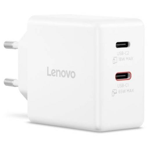 Lenovo G0A6065WEU USB nabíječka, GaN, 2x USB-C®, 45 W, 18 W, bílá
