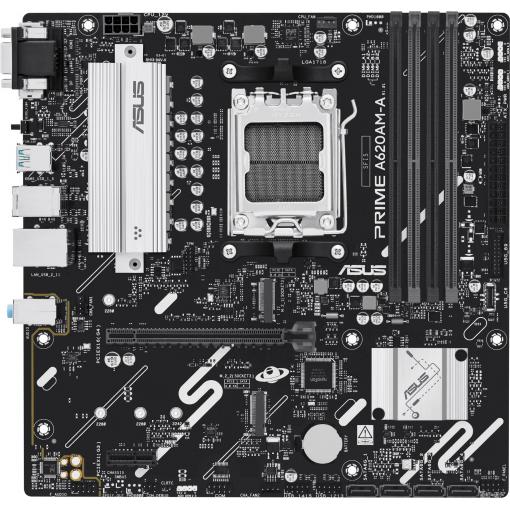 Asus Prime A620AM-A-CSM Základní deska Socket (PC) AMD AM5 Tvarový faktor Micro-ATX Čipová sada základní desky AMD® A620A