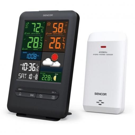 Meteostanice Sencor SWS 7300, barevný displej 5,4", bezdrátový senzor