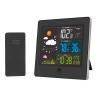 Solight meteostanice, barevný LCD, teplota, vlhkost,RCC, černá - TE80