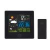 Solight meteostanice, barevný LCD, teplota, vlhkost,RCC, černá - TE80