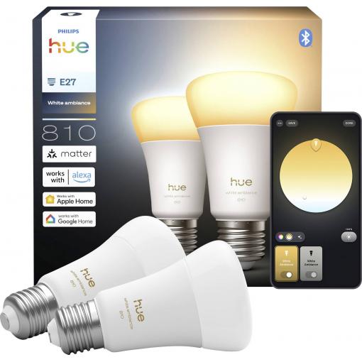 Philips Hue LED žárovka 929003854802 Energetická třída (EEK2021): D (A - G) Hue White Amb. E27 E27 teplá až studená bílá