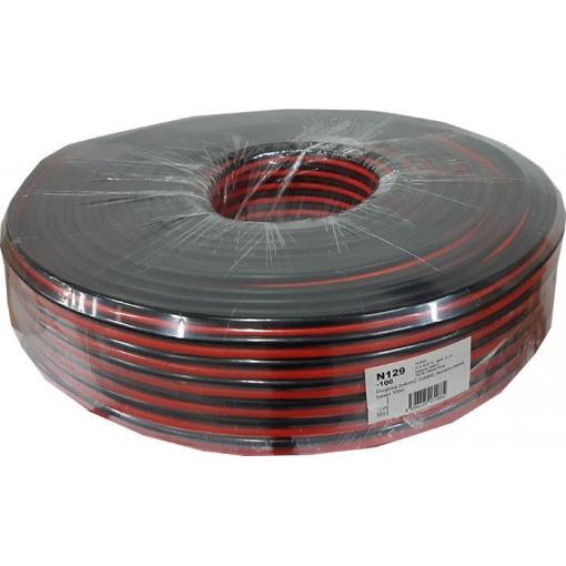 Dvojlinka 2 × 4 mm² CU, 11 AWG, červeno-černá, 100 m