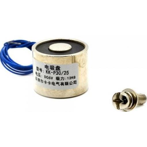 Elektromagnet P40/20, 12 V DC, 30 kg, M5