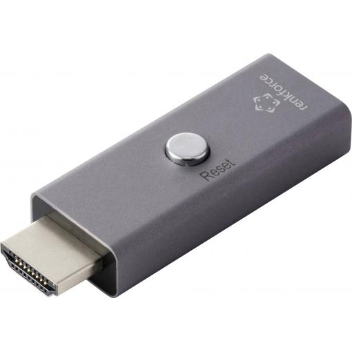 Renkforce RF-6903182 HDMI EDID emulátor [1x HDMI zástrčka - 1x HDMI zásuvka] hliníkově šedá 8K UHD