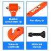 TOOLCRAFT TO-10362528 bezpečnostní kladívko na rozbití autoskla rozbíječ skla, vč. držáku, řezák na popruhy dospělí, autobus, obytné vozy, osobní automobily,